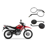 Kit X2 Espejos Circular Negro Mate Honda Xr 150l Tdm