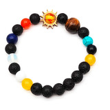 Pulsera Sistema Solar Planetas Cuarzo Unisex+ Estuche