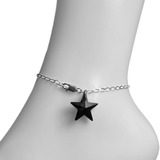 Pulsera Tobillera Plata Ley 925 Dije Swarovski Estrella