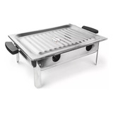 Parrilla De Mesa Brasero Acero Inoxidable Con Asas Carol