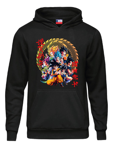 Poleron Goku Dragon Ball  Niño / Niña Y Adultos