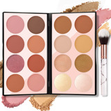 Newbang Paleta De Maquillaje De 16 Colores Con Brocha, Miner