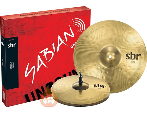 Set De Platillos Sabian Sbr Hit Hat 14 Crash Ride 18 5002