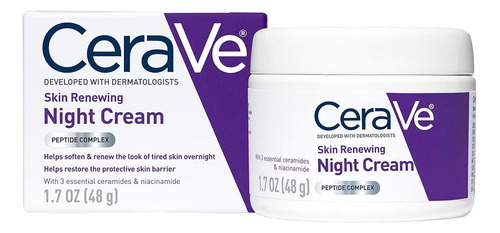 Cerave Night Cream Renovacion Celular Peptidos+ Hialuronico