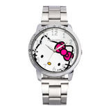 Reloj Hello Kitty Acero Inoxidable Regalo Para Niñas