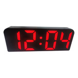 Relógio De Mesa Ou Parede Digital Led Data Temperatura Alarm Cor Vermelho