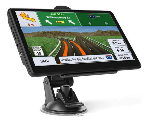 Navegador Gps Portátil Para Carro Hd 7 Polegadas + 8g Sd