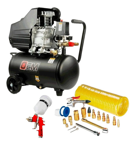 Compresor De Aire Oem 2.5 Hp Con Kit Acc Neumático