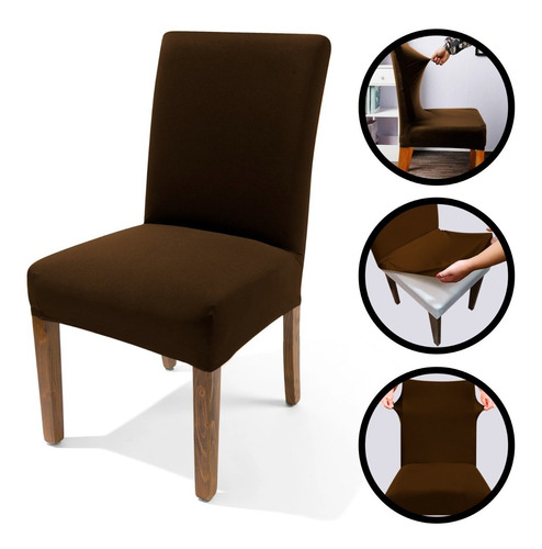 Kit 6 Capas Cadeira Jantar Spandex Luxo Decoração Elegante
