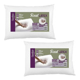 Kit 2 Travesseiros Real Látex Baixo Duoflex Cor Branco