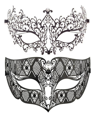 Pareja Máscara Veneciana Conjunto De Máscaras Carnaval 2 Pcs