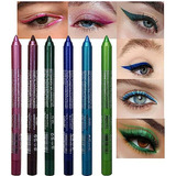 Set 6 Delineadores De Ojos De Color Azul Brillante