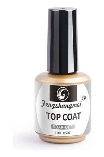 Top Coat Soak-off Dourado Fengshangmei Unha Gel Acrigel 15ml