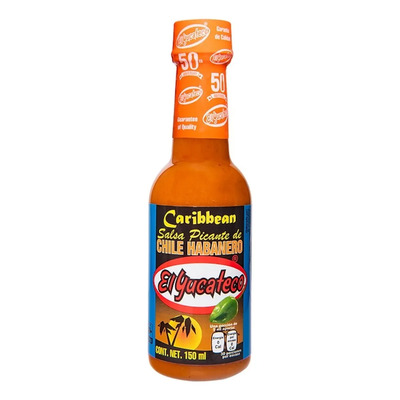 El Yucateco Salsa Picante Carribbean Chile Habanero 150ml | MercadoLibre