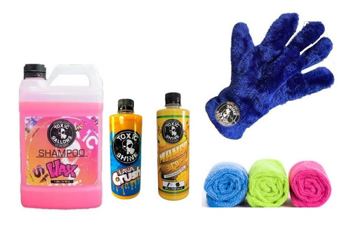 Kit Shampoo Wax Con Carnauba+acondicionador+cera Shine 