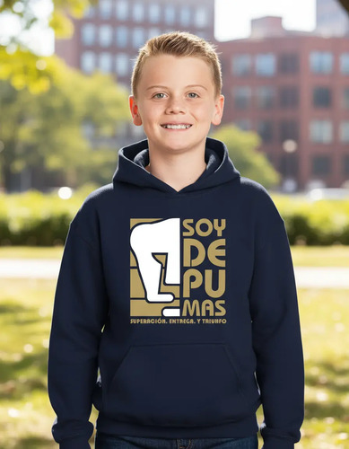 Sudadera Niño Niña Hoodie Pumas Unam Soy De Pumas