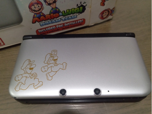 Nintendo 3ds Xl Silver - Mario E Luigi Dream Team Limited Ed