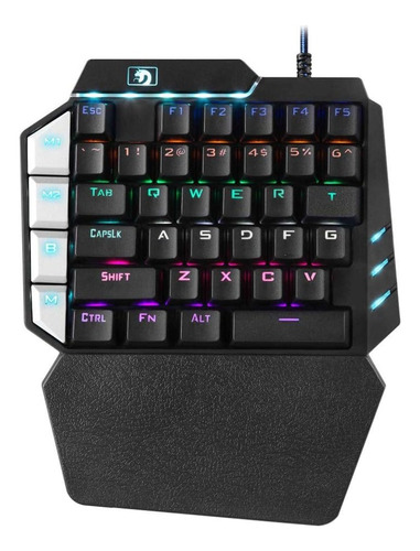 Teclado Mecanico De Una Mano K109 | 4 Macros Rgb Apoyamanos 