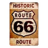 Xwysaw Usa Route 66 - Placa De Metal Para Pared, Cartel De A