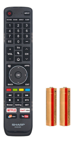 Control Remoto Original Sharp En3k39s Para Smart Tv 4k