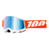 Goggles 100% Accuri 2 Sevastopol  Motocross Donwhill Enduro Color De La Lente Azul Color Del Armazón Blanco
