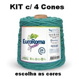 Barbante Spesso 1kg 24 Fios Kit C/ 4 Cones (escolha As Cores