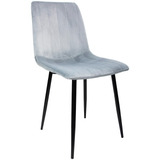 Silla Eames Tapizada Gris Comedor Vintage Sala Moderna