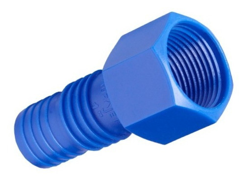 Adaptador Rosca Interna Mangueira De 1 Polegad - Kit 10 Und Cor Azul