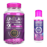Kit-lunelah-tratamento Cabelo 30caps+ampola Capilar 30ml