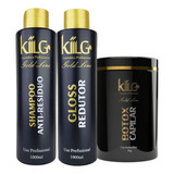 KiiLG Gold Line Progressiva,shampoo E Bto-x Para Salão 3x1kg