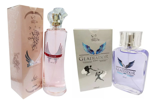 Perfume Feminino Deusa + Perfume Masculino Gladiador 100ml 