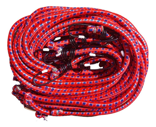 10 Cuerdas Elásticas 150cm Nylon/resorte Con Ganchos  