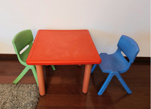 Mesa Infantil Con 2 Sillas Plastico Firme