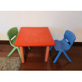 Mesa Infantil Con 2 Sillas Plastico Firme