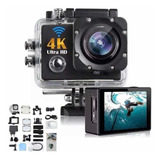 Kit Câmera Filmadora Action Sport 4k+ Bastão+32gb+acessórios