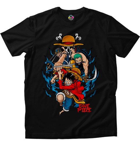 Polera Anime One Piece - Luffi Zoro Usopp