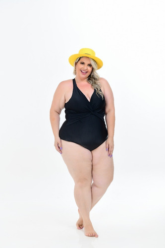 Maiô Plus Size Nó Torcido Bojo Removível Do  46 Ao 60