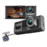 Cámara Para Automóvil De Tablero Dashcamera Hd1080p 3cámaras