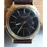 Citizen Cuerda Vintage 17 Jewels Calendario Chapa De Los 60s