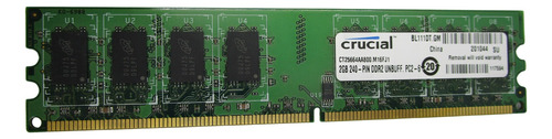 Memoria Ram Crucial 2gb Ct25664aa800.m16fj1 Ddr2 Unbuff 