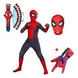 Juego De Tres Piezas Para Cosplay Infantil De Spider Man De