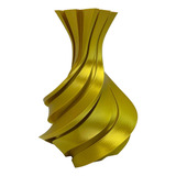 Florero Escultura Giro De Tiras Diseño Moderno 24 Cm Dorado