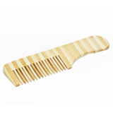 Peine Madera Bambu Bamboo Con Mango Cabello Barba Bigote