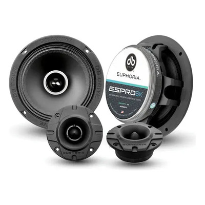 Set De Medios Rangos Para Automóvil Euphoria By Db Drive E5pro 6k 6.5 Pulgadas 350 Watts Máximo 180 Watts Rms 4 Ohms Color Negro | Meses sin interés