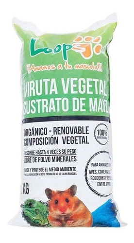 Viruta Vegetal Sustrato De Maíz Loops 2 Kg (by Full House)