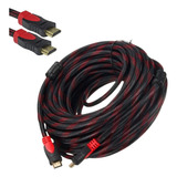 Cable Hdmi 20 Metros Mallado Doble Filtro Full Hd 1080p