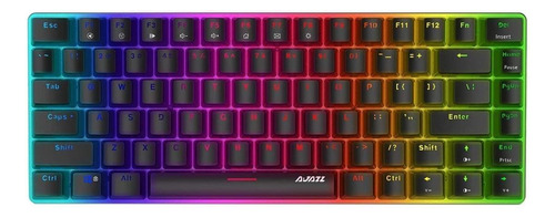 Teclado Gamer Ajazz Ak33 Qwerty Inglés Us Color Negro Con Luz Rgb