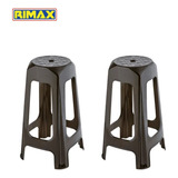 Butaco Bar Alto Apariencia Rattan Rimax Wengue Set X 2 Unid