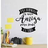 Vinil De Pared Frase Una Hermana Es Una Amiga Pegatina