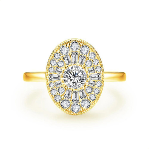 Anillo, Moissanita, Alta Calidad, Para Mujer, Joyería